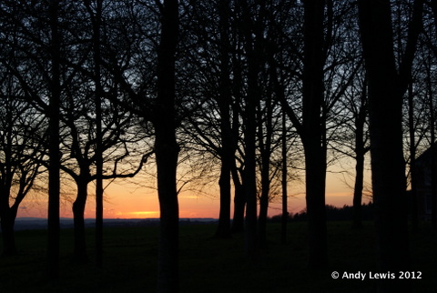 Sunset from the East Copse in the South Meadow